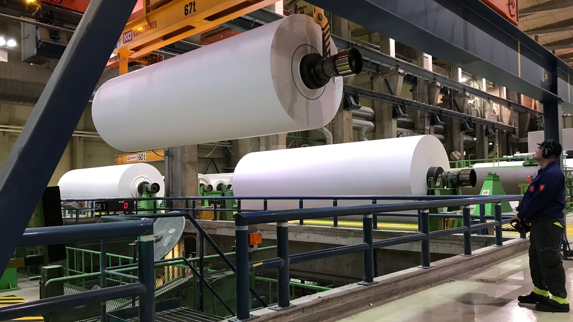 UPM Kaukas paperitehdas paperirulla